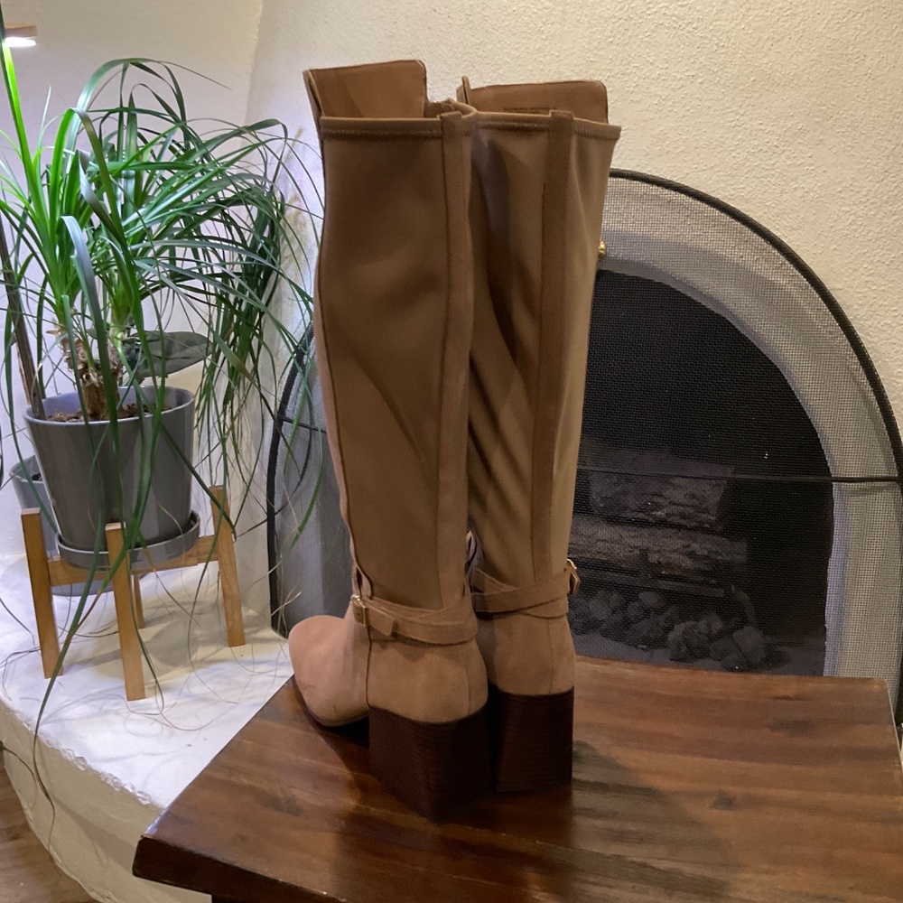 NWT Blondo TWYLA Waterproof Tall Boot Taupe Suede Size 7M - Picture 4 of 9